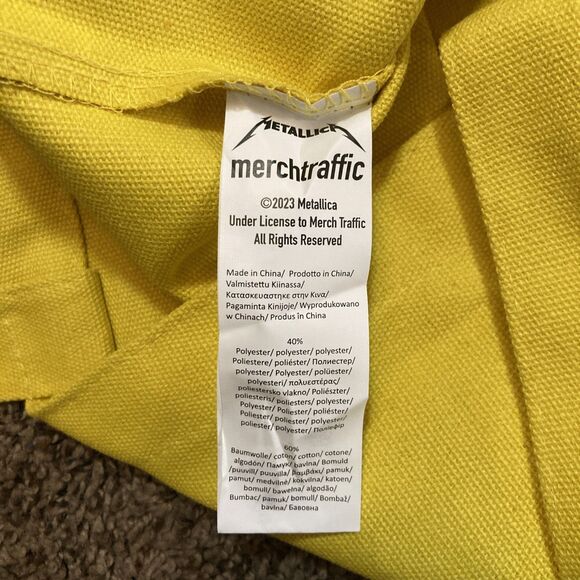 Metallica 72 Seasons M72 2024 Tour EXCLUSIVE Yellow School Tote Bag - Picture 6 of 7